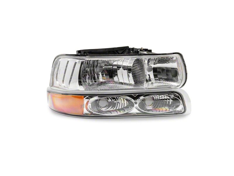 Raxiom 99-02 Chevrolet Silverado 1500 OE Style Headlights/Bumper Lights- Chrome - Clear Lens-thumbmail-3