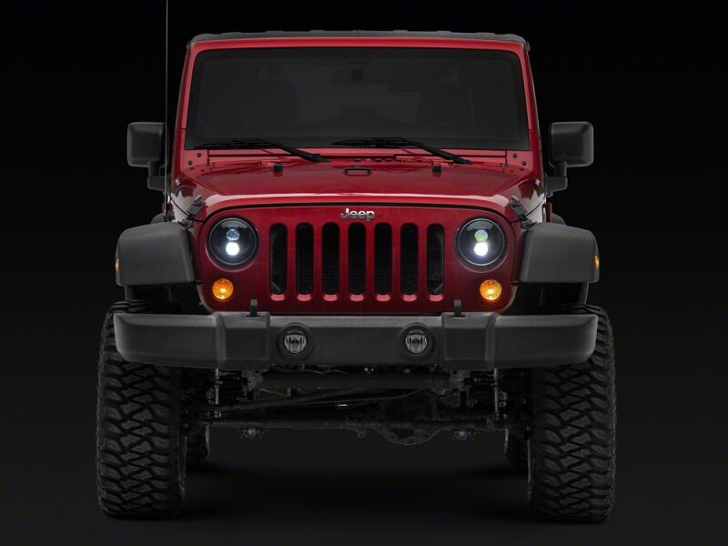 Raxiom 07-18 Jeep Wrangler JK Axial Series DB2 LED Headlights- Black Housing- Clear Lens-thumbmail-6