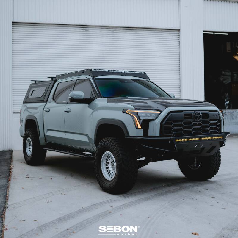 Seibon 22-24 Toyota Tundra / 23-24 Toyota Sequoia RR-Style Carbon Fiber Hood-thumbmail-6