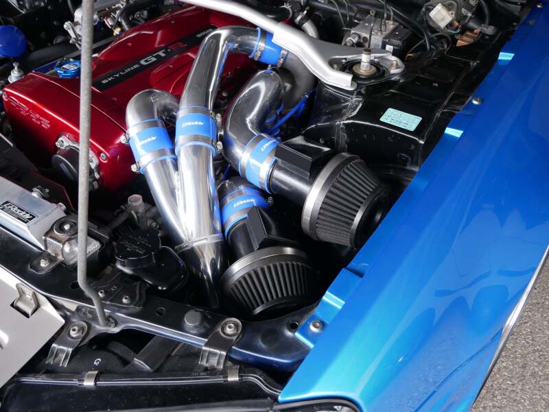 GReddy 95-02 Nissan Skyline GT-R BCNR33/BNR34 Twin Airinx AY-S Intake Kit w/ 80mm Z32 Airflow Meters-thumbmail-1