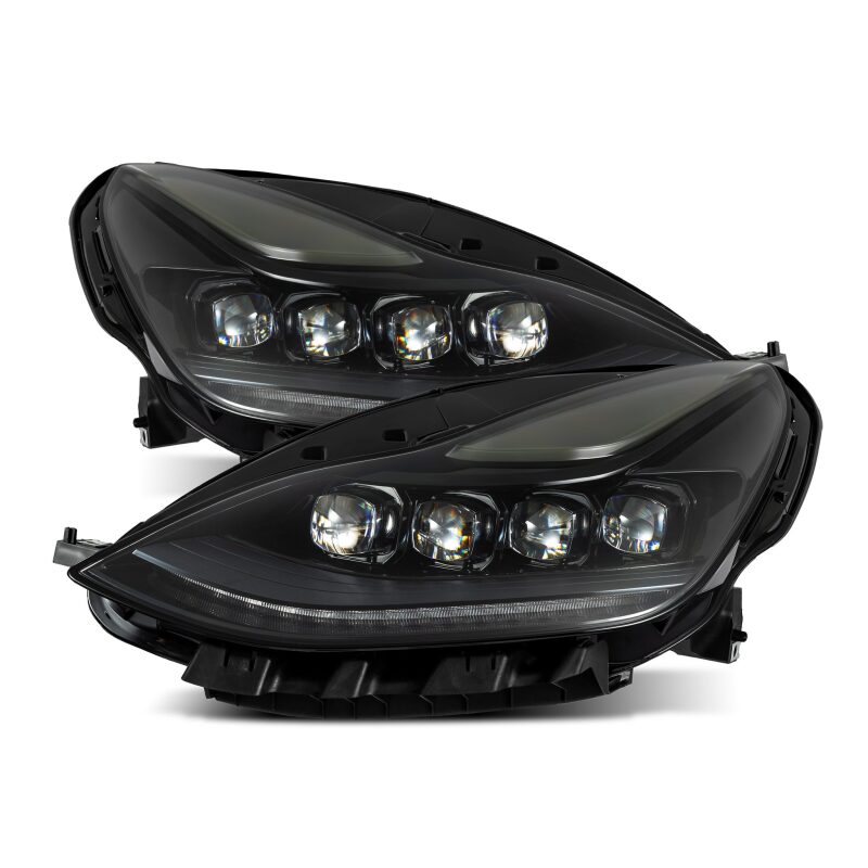 AlphaRex 17-22 Tesla Model 3/20-23 Model Y NOVA LED Proj Headlights Alpha-Blk w/Actv Lgt & Seq.Sig-thumbmail-1