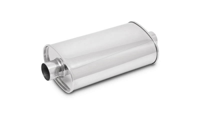 Vibrant 2in In/Out Center/Center Stainless Steel StreetPower Oval Muffler-thumbmail-1