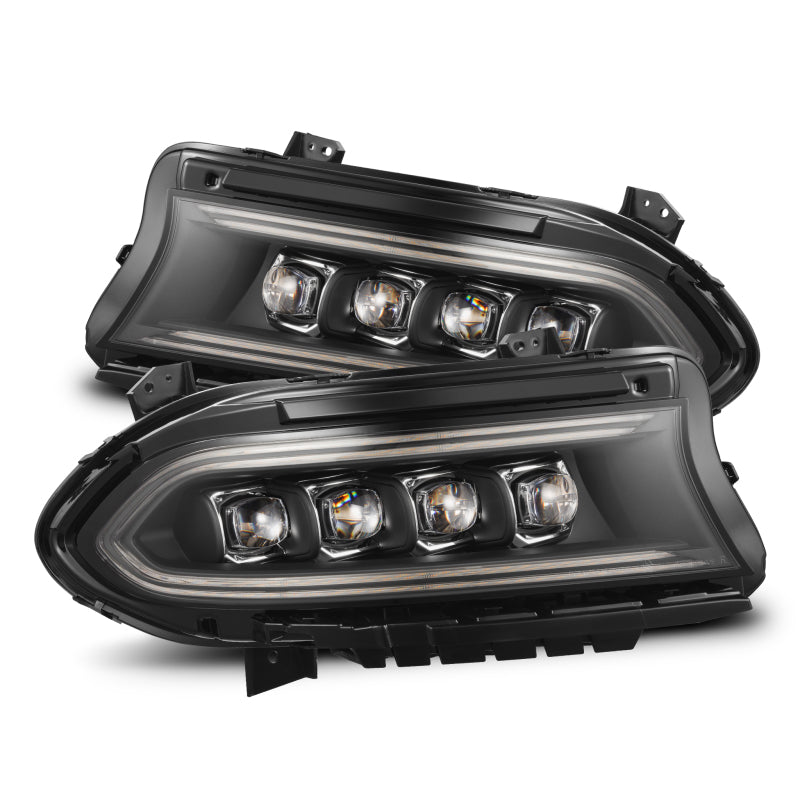 AlphaRex 15-23 Dodge Charger NOVA-Series LED Proj Headlights Blk w/Activtn Light & Seq.Sig / SB DRL-thumbmail-1