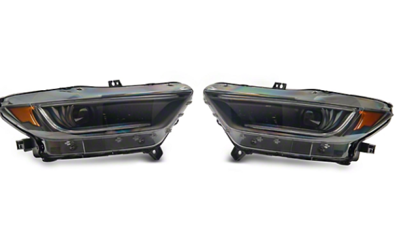 Raxiom 15-17 Ford Mustang 18-20 Mustang GT350 Left Headlight- Blk Housing (Smoked Lens) Box 1 of 2-thumbmail-1