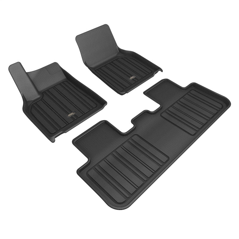 3D MAXpider 2026 Tesla Model Y Juniper Elitect 1st & 2nd Row Floormats - Black-thumbmail-1