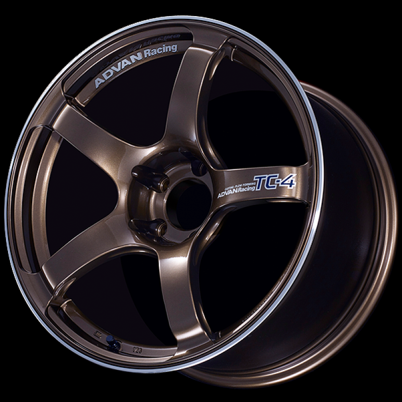 Advan TC4 18x7.5 / +48 Offset / 5-114.3 / 73mm Bore / Umber Bronze Metallic & Ring-thumbmail-1