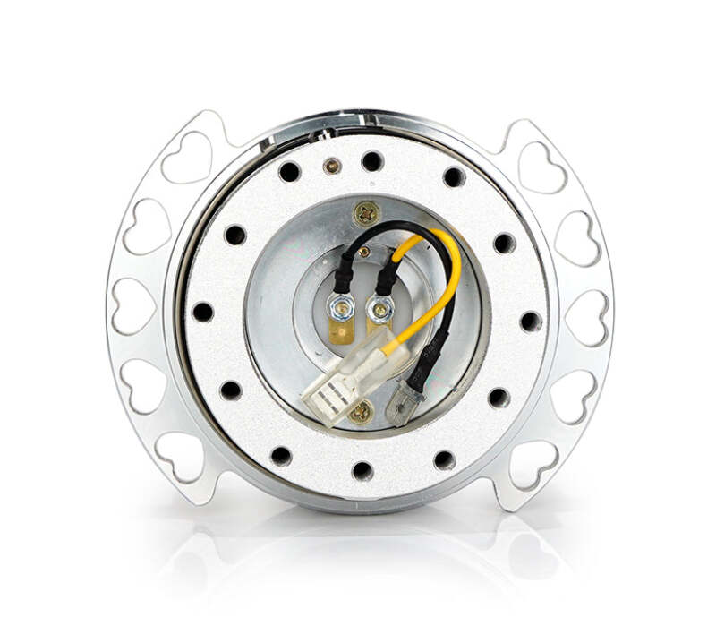 NRG Quick Release Kit - Silver Body/ Shinny Chrome Heart Cutout Ring-thumbmail-2
