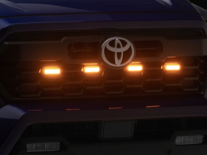 Raxiom 24-26 Toyota Tacoma Pre Runner/ TRD Off-Road/ TRD Sport Amber LED Grille Light- Clear Lens-thumbmail-5