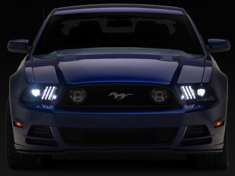 Raxiom 13-14 Ford Mustang LED Projector Headlights SEQL Turn Signals- Blk Housing (Clear Lens)-thumbmail-9