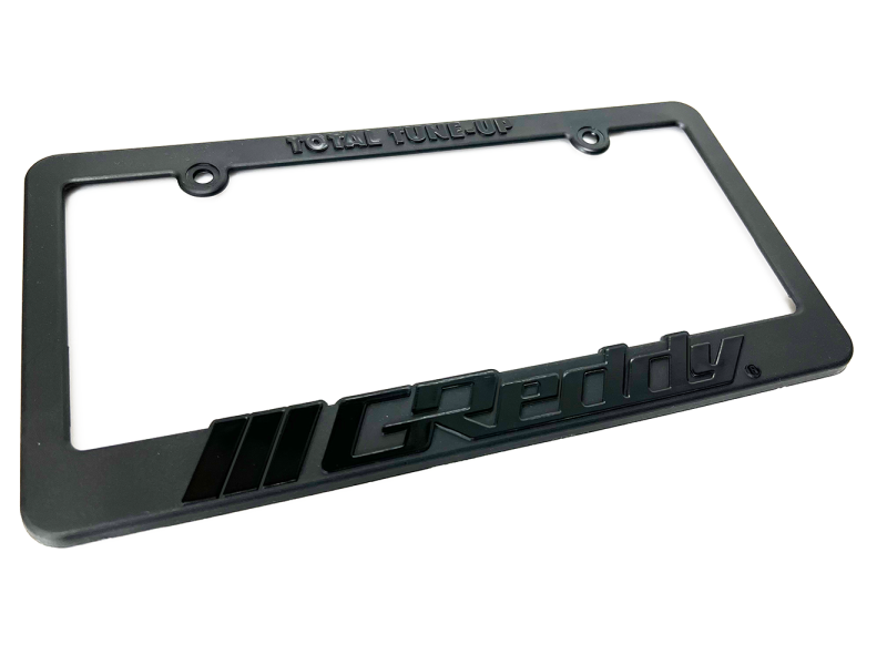 GReddy Total Tune Up License Plate Frame - Black Out-thumbmail-1