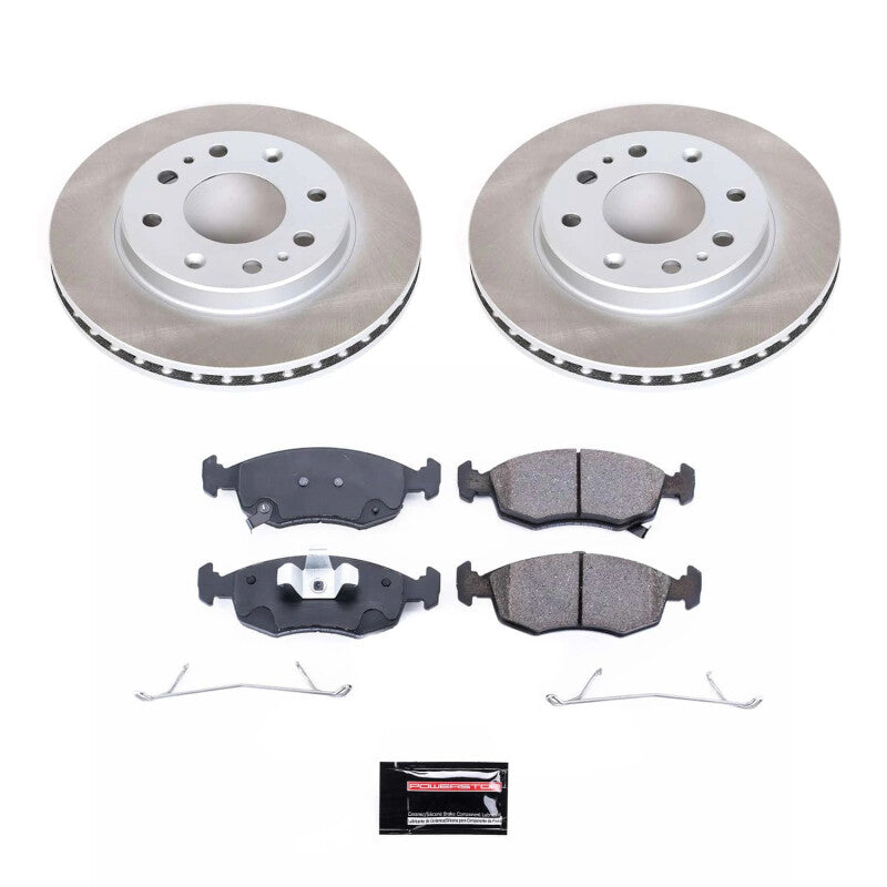 Power Stop 12-17 Fiat 500 Front Semi-Coated Rotor Kit-thumbmail-1