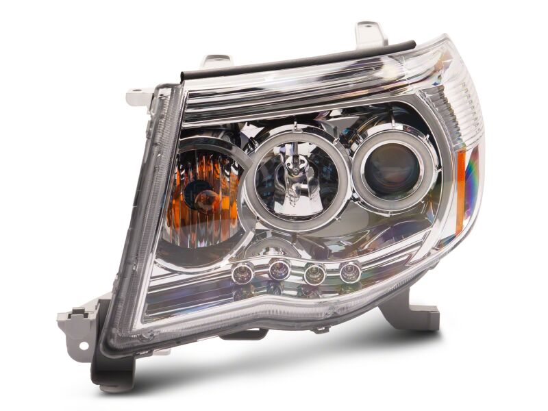 Raxiom 05-09 Toyota Tacoma Super White LED Halo Projector Headlights- Chrome Housing- Clear Lens-thumbmail-2