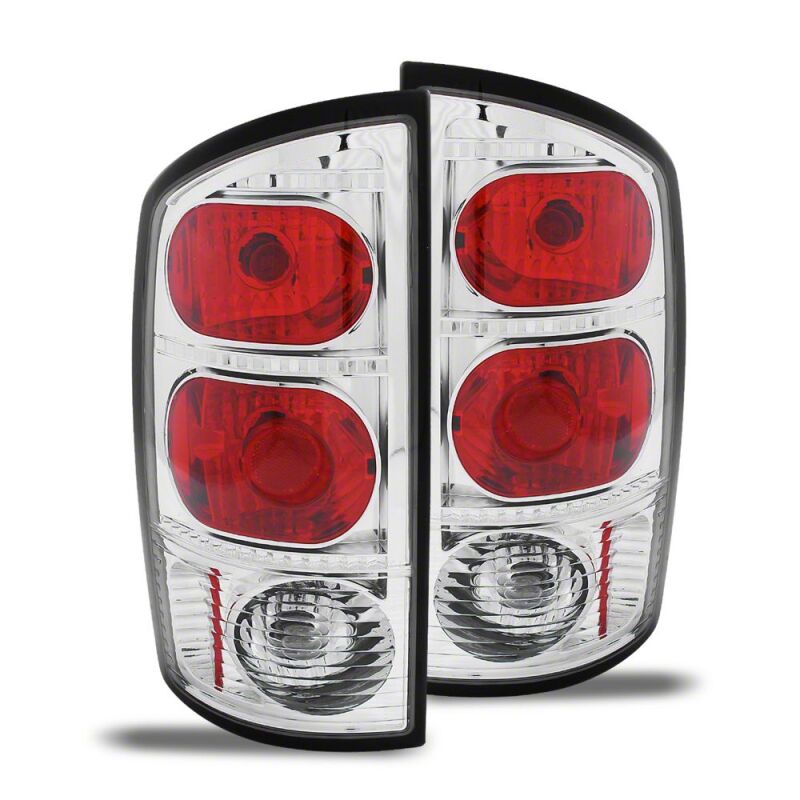 Raxiom 02-05 Dodge RAM 1500 Axial Series Tail Lights- Chrome Housing- Red/Clear Lens-thumbmail-1
