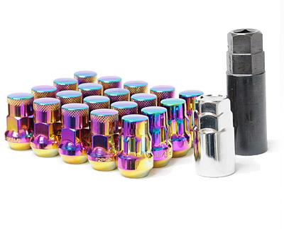 Wheel Mate Muteki SR35 Close End Lug Nuts w/ Lock Set - Black 12x1.25 35mm-thumbmail-1