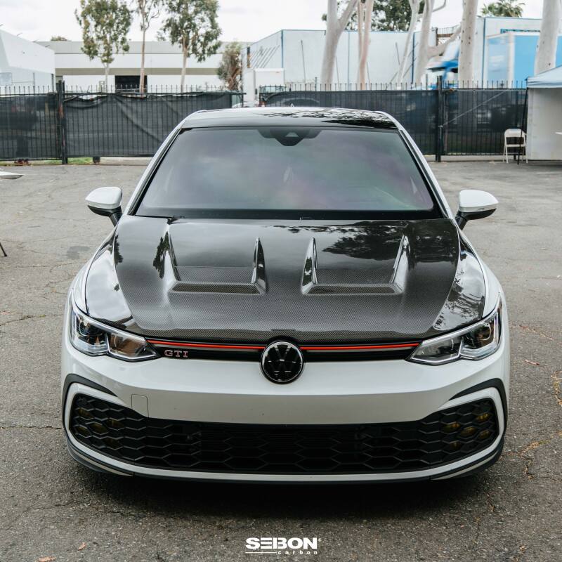 Seibon 2022-2023 Volkswagen Golf GTI/R DV-Style Carbon Fiber Hood-thumbmail-7