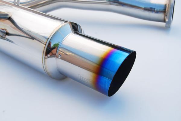 Invidia 08-09 WRX Sedan 76mm (101mm tip) RACING Titanium Tip Cat-back Exhaust-thumbmail-3