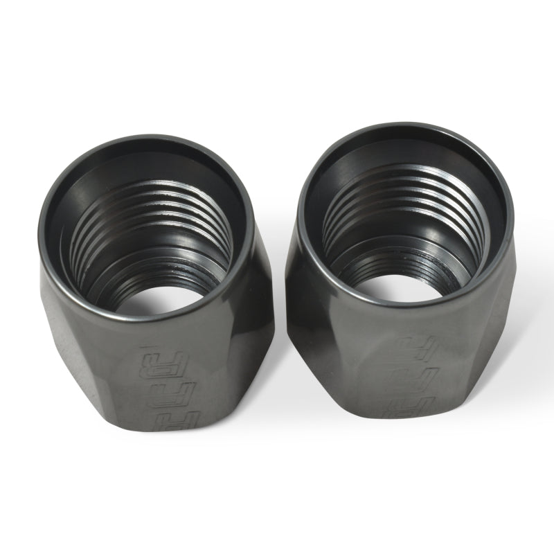Russell Hose End Socket -6 AN Polished & Gray Anodized (2 PACK)-thumbmail-4