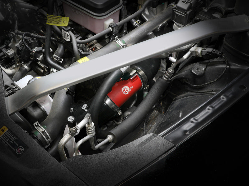 aFe BladeRunner 22-23 Kia Stinger L4-2.5L (t) Aluminum Hot and Cold Charge Pipe Kit - Red-thumbmail-2