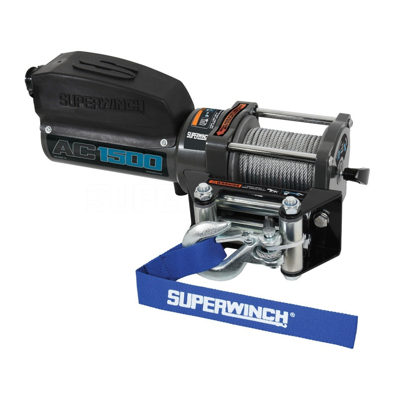 Superwinch 1,500 lbs. 1.1 HP 120V AC 1/8 In x 35ft. Wire Rope - Gray Wrinkle-thumbmail-1