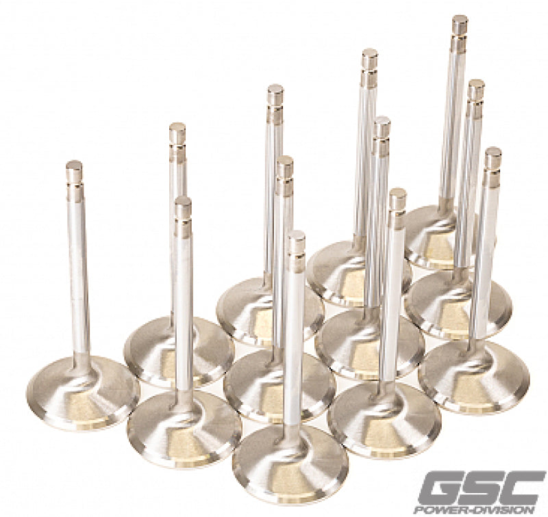 GSC P-D Nissan VR38DETT 38.15mm Head +1mm OS 94.95mm Long Flat Face Intake Valve - Set of 12-thumbmail-1