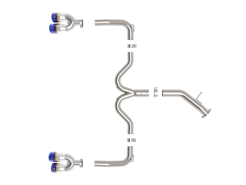 aFe 22-24 Kia Forte GT 1.6L 3in-2.5in 304 Stainless Steel Axle-Back Exhaust w/ Blue Flame Tips-thumbmail-6
