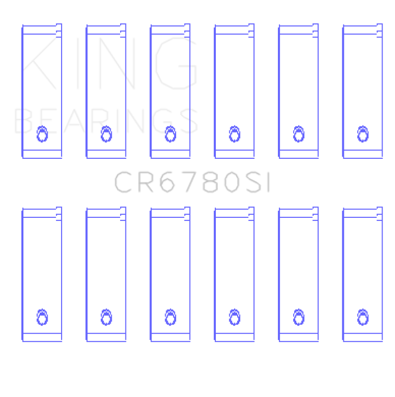 King Engine Bearings Chrysler 2.7L (Size +0.25mm) Connecting Rod Bearing Set-thumbmail-2