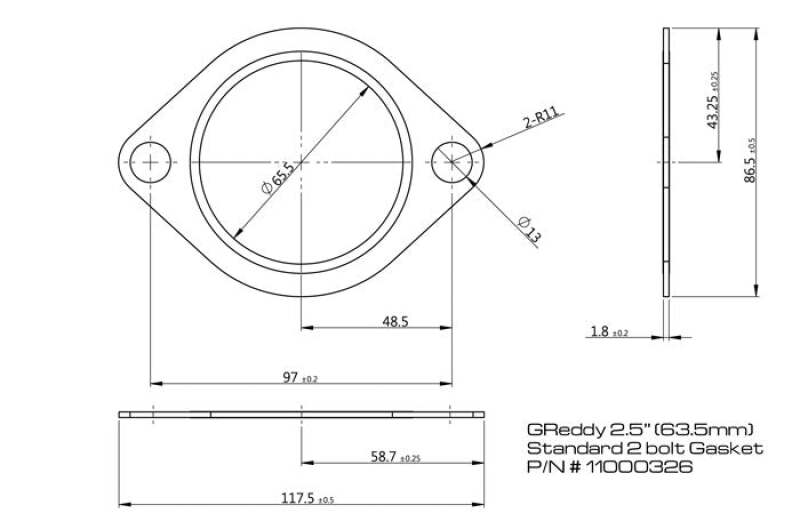 GReddy 2.5in Universal Exhaust Gasket-thumbmail-3