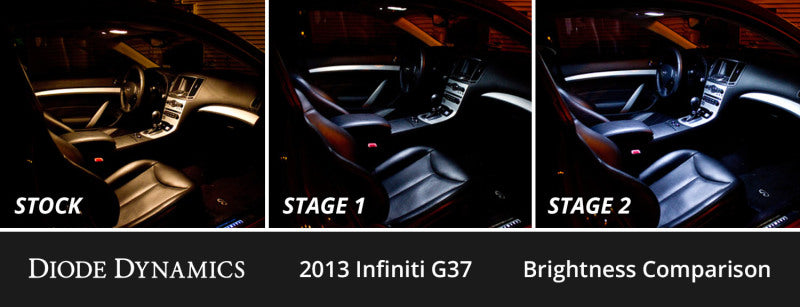 Diode Dynamics 07-15 Infiniti G37 Sedan Interior LED Kit Cool White Stage 1-thumbmail-3