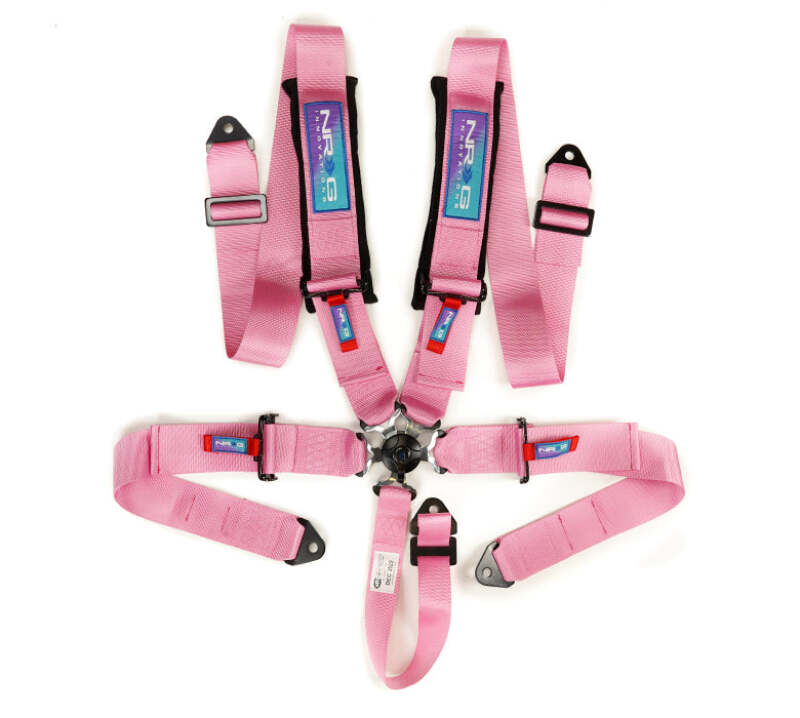 NRG 5PT 3in. Seat Belt Harness / Cam Lock - Pink-thumbmail-1
