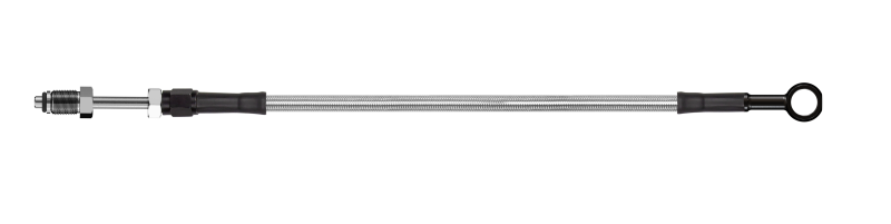 Goodridge 72in Universal Clutch Line w/Black Zinc Fittings & Clear Hose - Straight Banjo 7/16 UNF-thumbmail-1