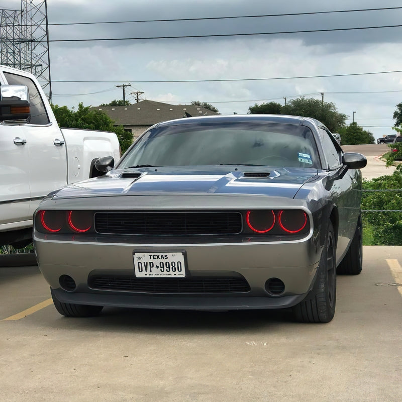 Oracle 08-14 Dodge Challenger LED Projector Headlight Halo Kit - Red-thumbmail-8