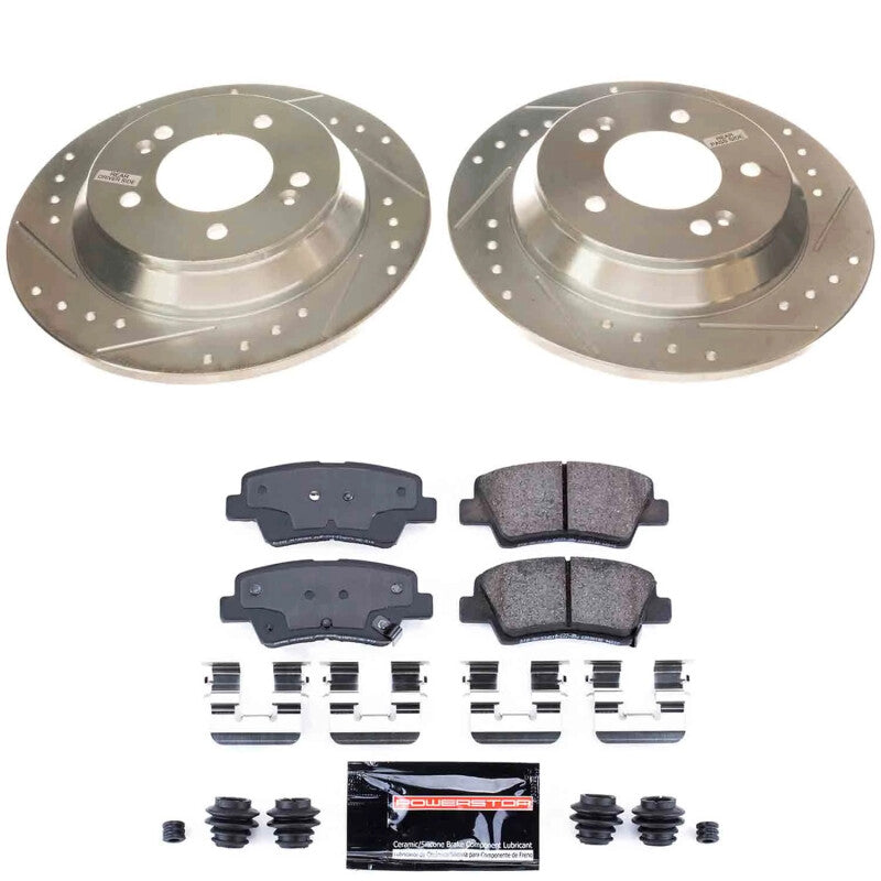 Power Stop 22-23 Hyundai Kona Rear Z23 Evolution Brake Kit-thumbmail-1