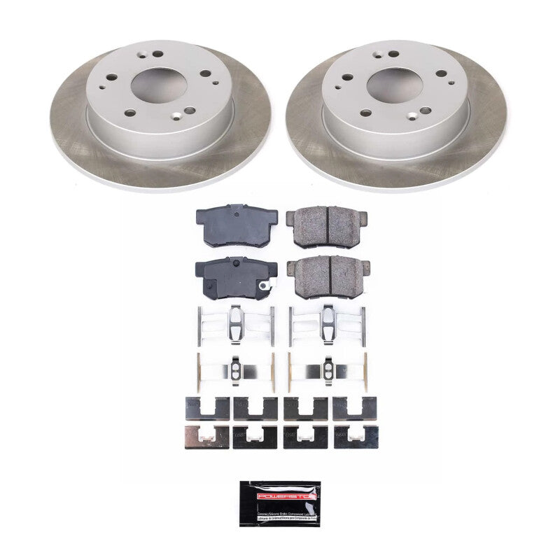 Power Stop 04-05 Honda Civic Rear Semi-Coated Rotor Kit-thumbmail-1