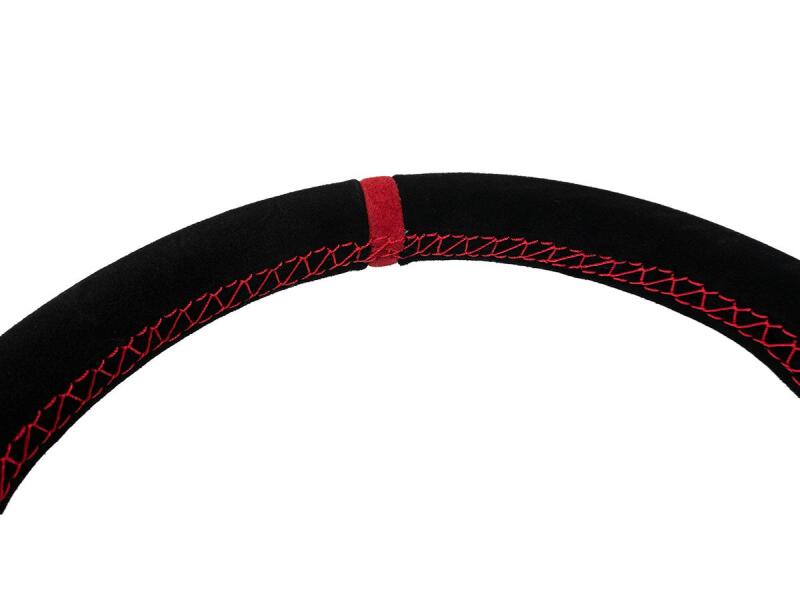 PRP Suede D-Shape Steering Wheel - Red-thumbmail-3
