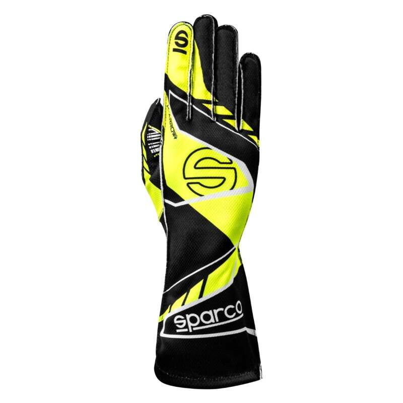 Sparco  K-Arrow+ Black and Yellow Karting Gloves Size 9-thumbmail-1