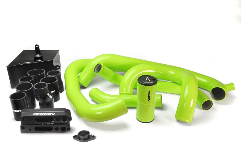 PERRIN 15-21 Subaru WRX Front Mount Intercooler Boost Tube Kit - Neon Yellow-thumbmail-3