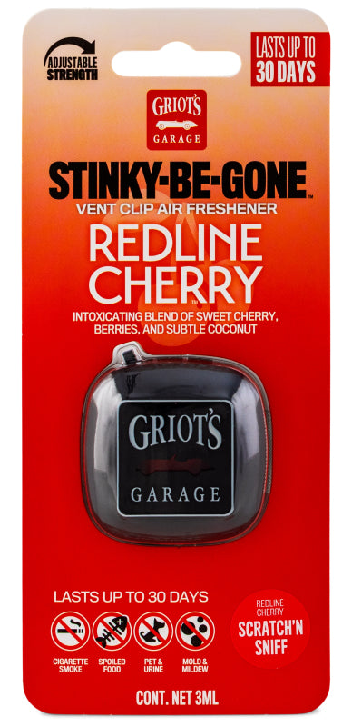 Griots Garage Stinky-Be-Gone Vent Clip Air Freshener - Redline Cherry-thumbmail-1