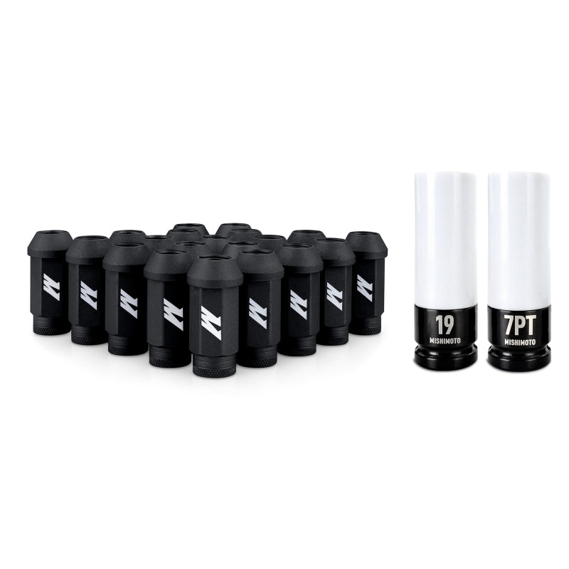 Mishimoto Steel Locking Lug Nuts M14x1.5 20pc Set Black-thumbmail-1