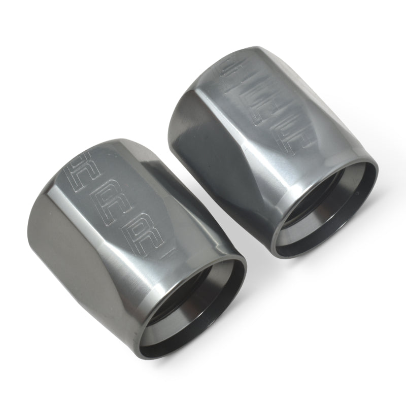 Russell Hose End Socket -6 AN Polished & Gray Anodized (2 PACK)-thumbmail-5