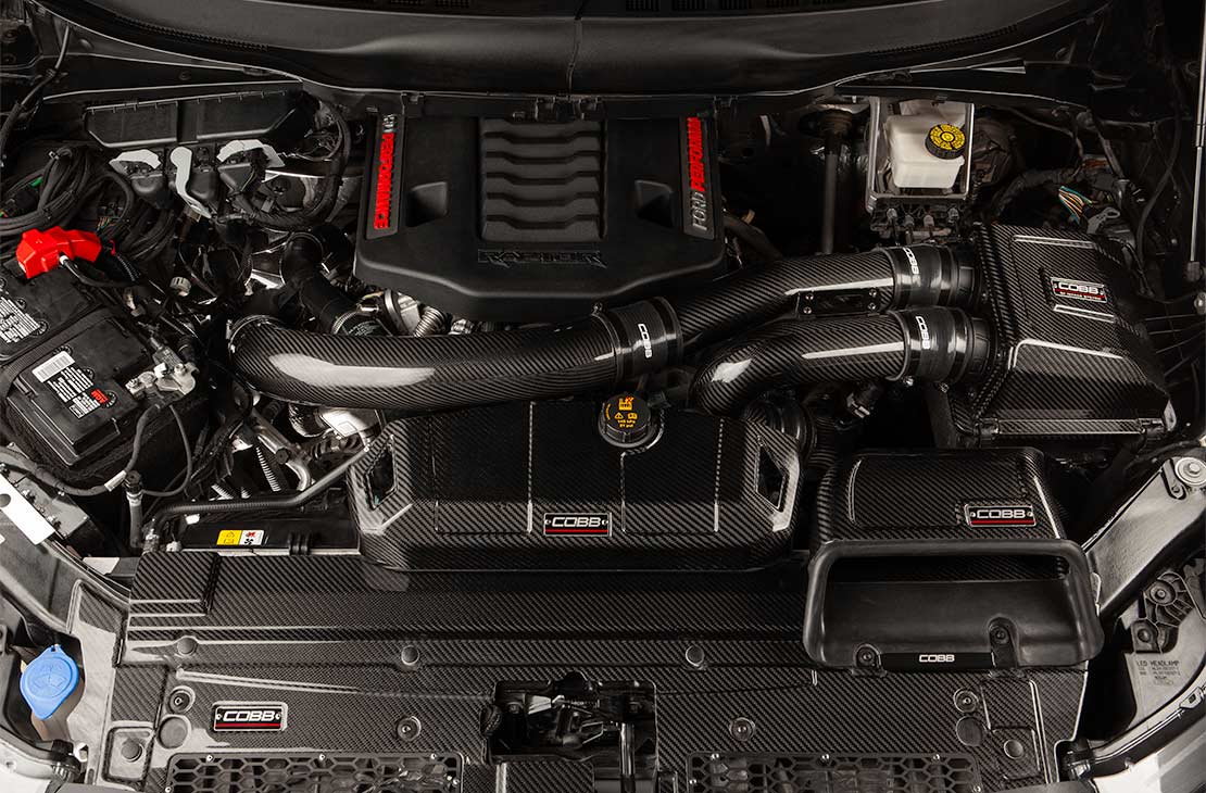 COBB Redline Carbon Fiber Turbo Inlets Ford F-150 Raptor Gen 3 alternate product view