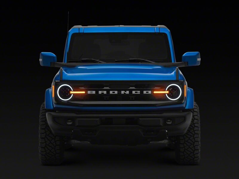 Raxiom 21-26 Ford Bronco LED Halo Headlights with White Backlight- Black Housing- Clear Lens-thumbmail-8