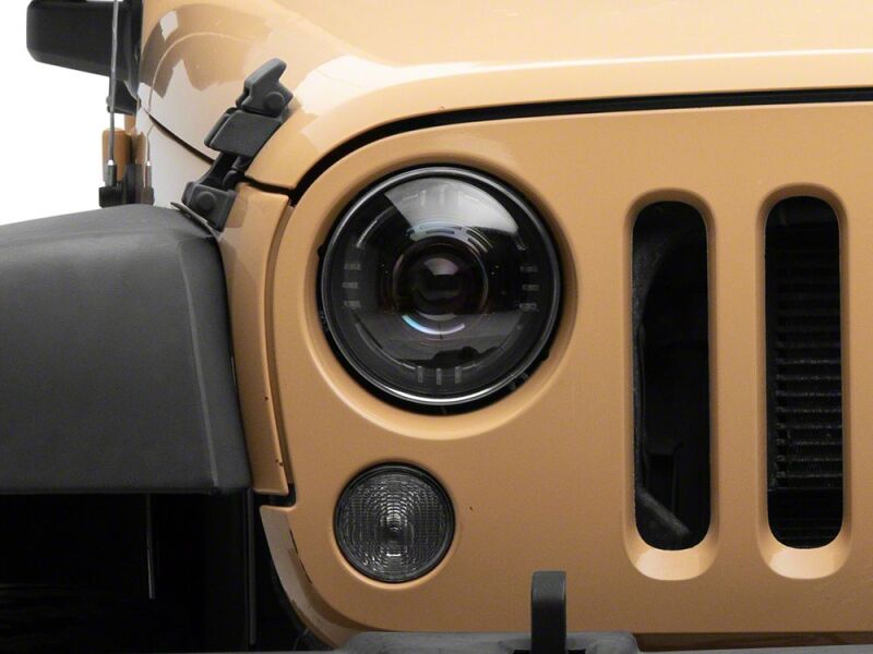 Raxiom 07-18 Jeep Wrangler JK Axial Series Quatro LED Headlights- Black Housing- Clear Lens-thumbmail-8