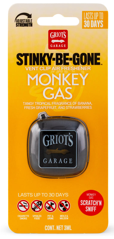 Griots Garage Stinky-Be-Gone Vent Clip Air Freshener - Monkey Gas-thumbmail-1