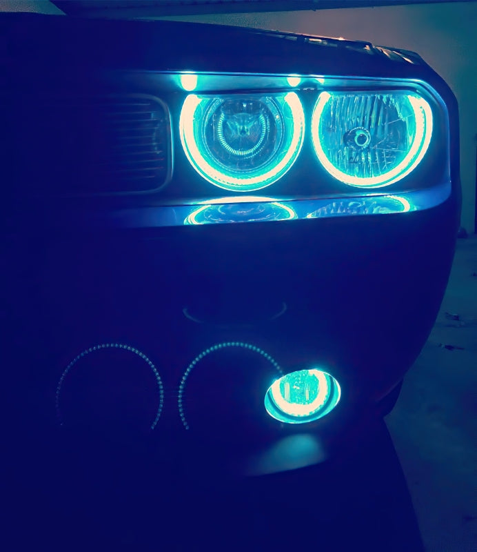 Oracle 08-14 Dodge Challenger LED Projector Headlight Halo Kit - Blue-thumbmail-4