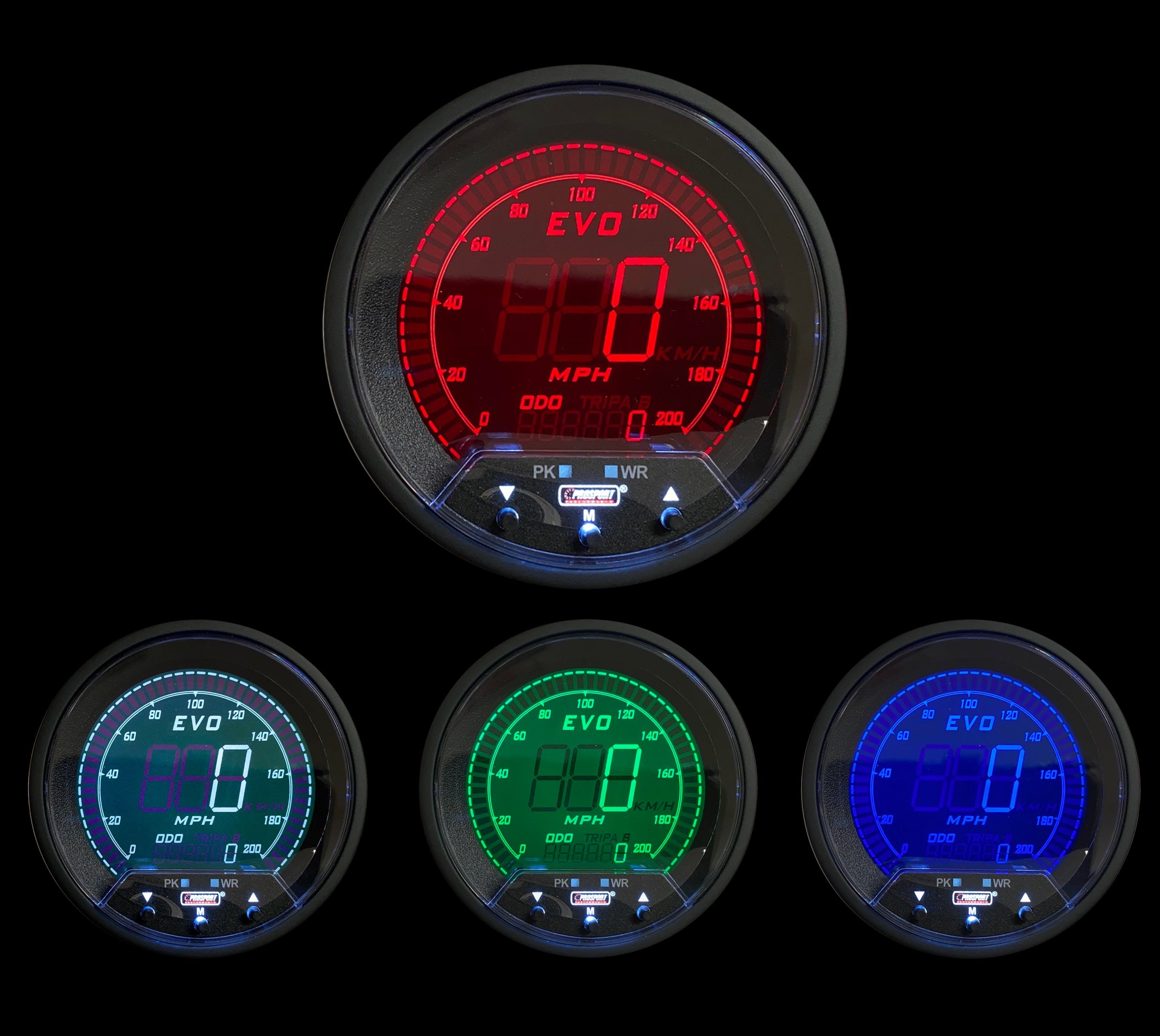 3-1/3" Premium EVO Series Speedometer With Peak/Warning-thumbmail-2