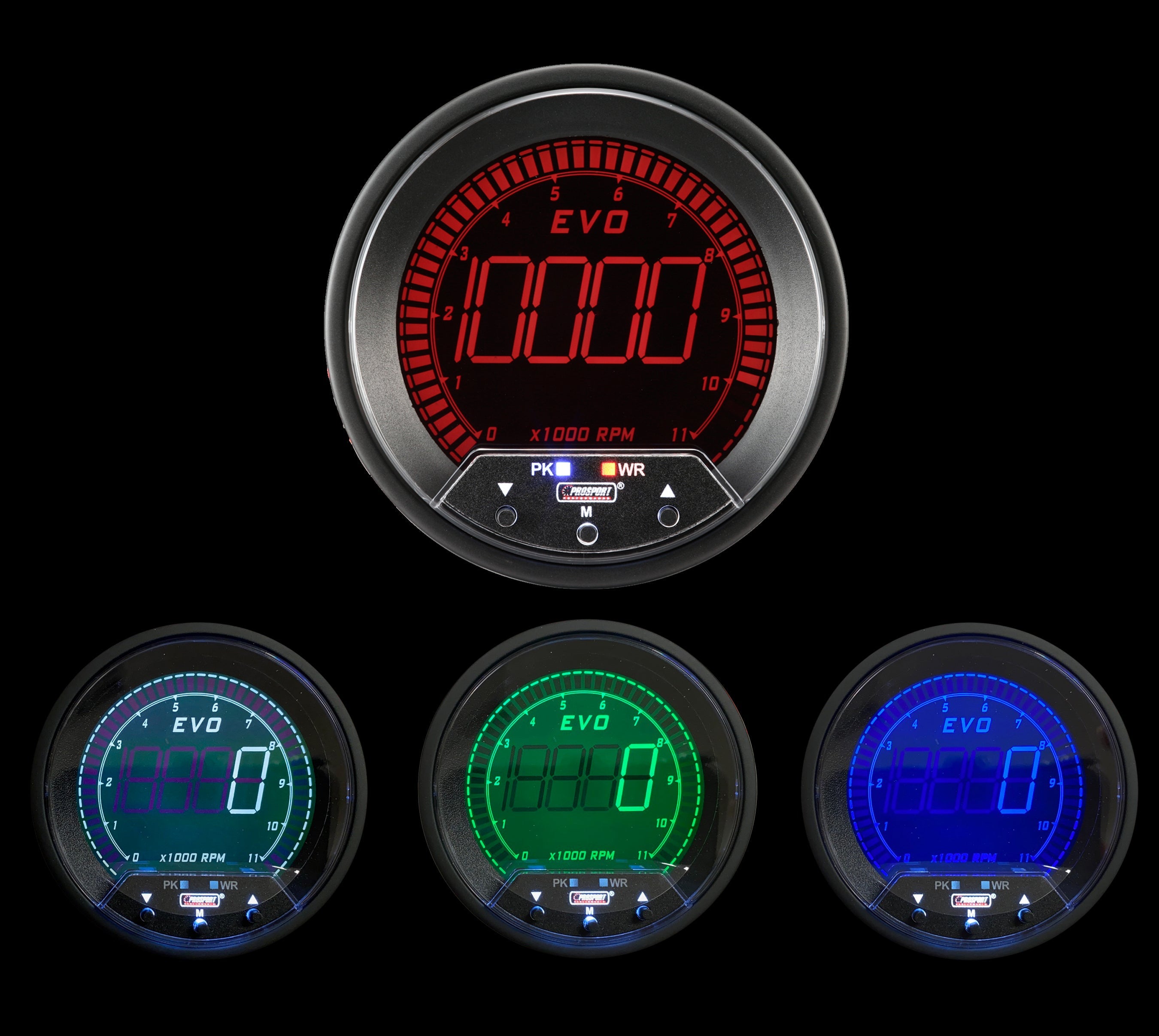 3-1/3" Premium EVO Series Tachometer with  Peak/Warning-thumbmail-2