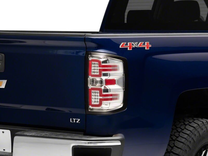 Raxiom 14-18 Chevrolet Silverado 1500 LED Tail Lights/Seq Turn Signals- Chrome- Clear Lens-thumbmail-5