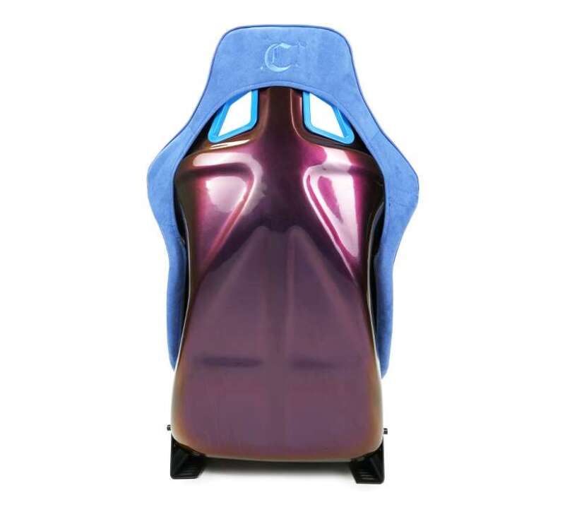 NRG FRP Bucket Seat (Large) Prisma-Chromatic Royal Blue Vegan Suede w/ Chameleon Back-thumbmail-2
