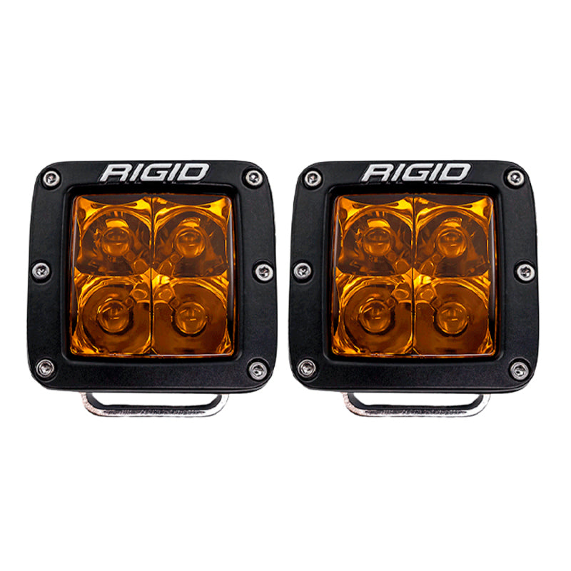 Rigid Industries D-Series Spot w/ Amber PRO Lens (Pair)-thumbmail-1