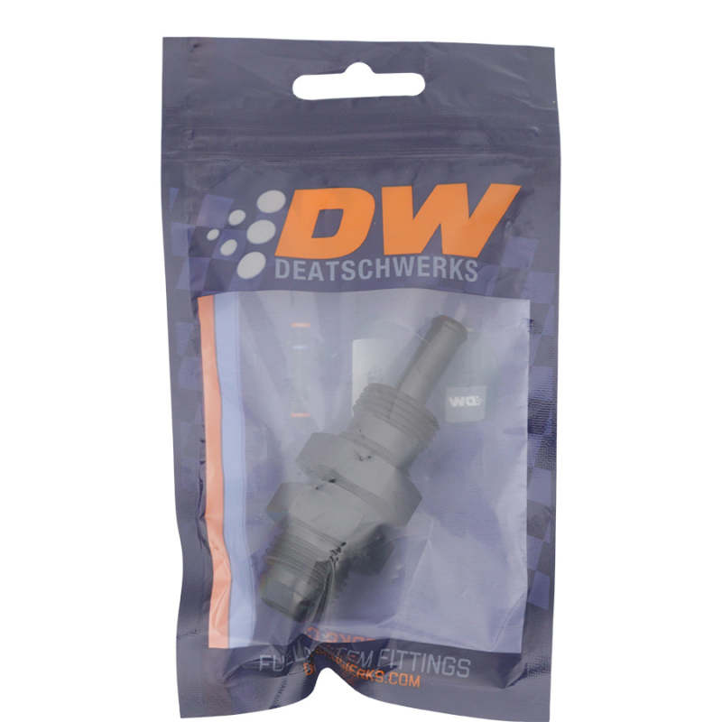 DeatschWerks 8AN Male Flare to Straight 5/16in Single Hose Barb - Anodized Matte Black-thumbmail-2